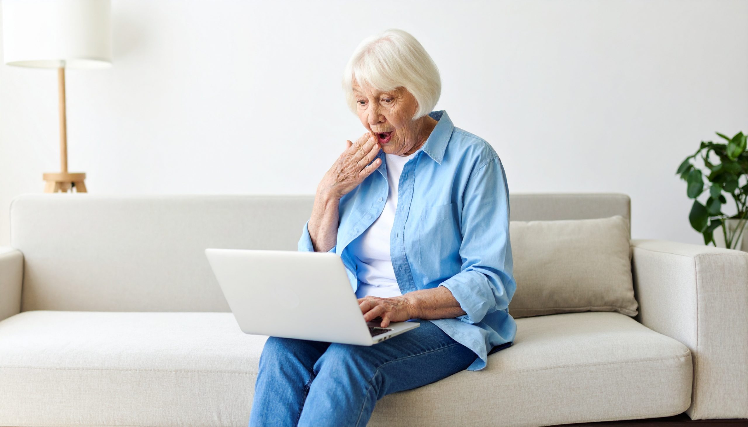 Woman is affected by email fraud