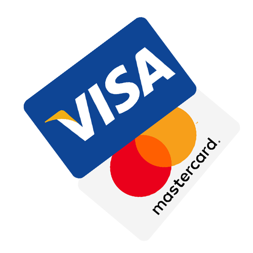 Visa and Mastercard credit card graphics