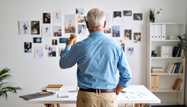 man contemplating social media posts