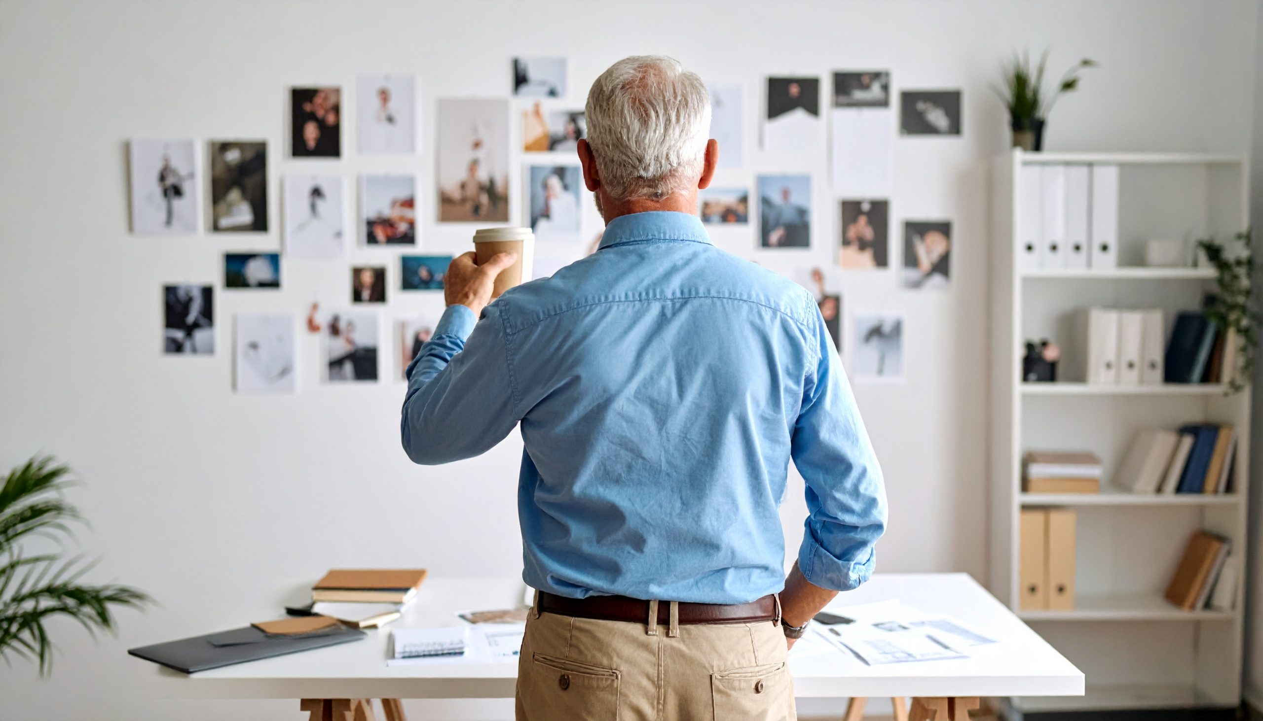 man contemplating social media posts