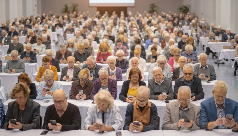 A group of Seniors in a SafeBoomer online safety workshop