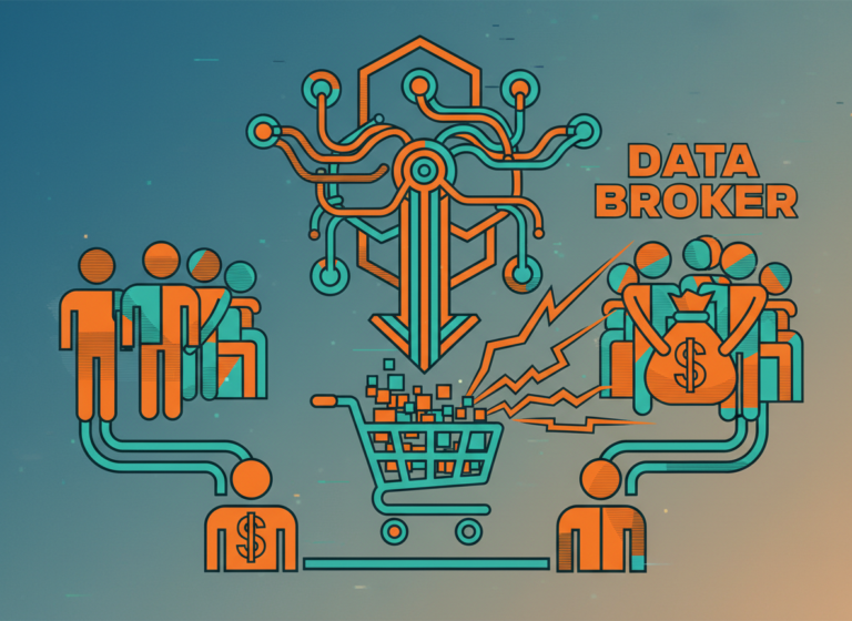 Graphic of the cycle of data brokering